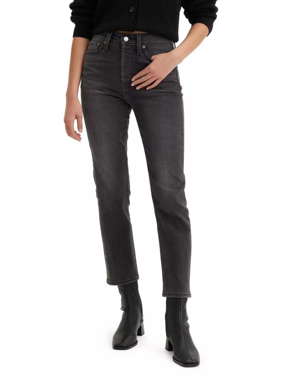Levi's Wedgie  Women's Skinny Jeans in Washed Black